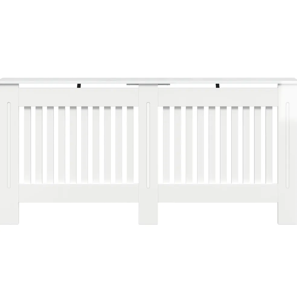 vidaXL Radiatorafdekking Hoogglans Wit 172 x 19 x 81,5 cm Bewerkt hout