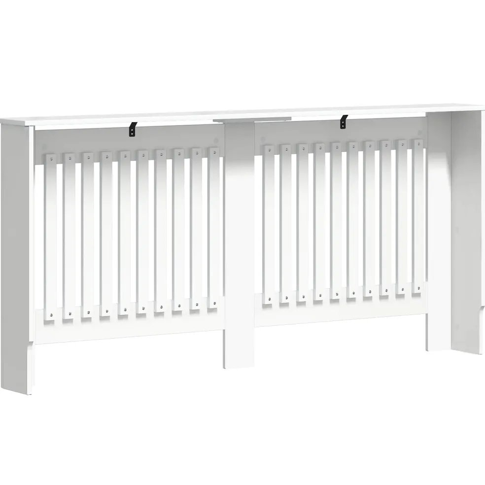 vidaXL Radiatorafdekking Hoogglans Wit 172 x 19 x 81,5 cm Bewerkt hout