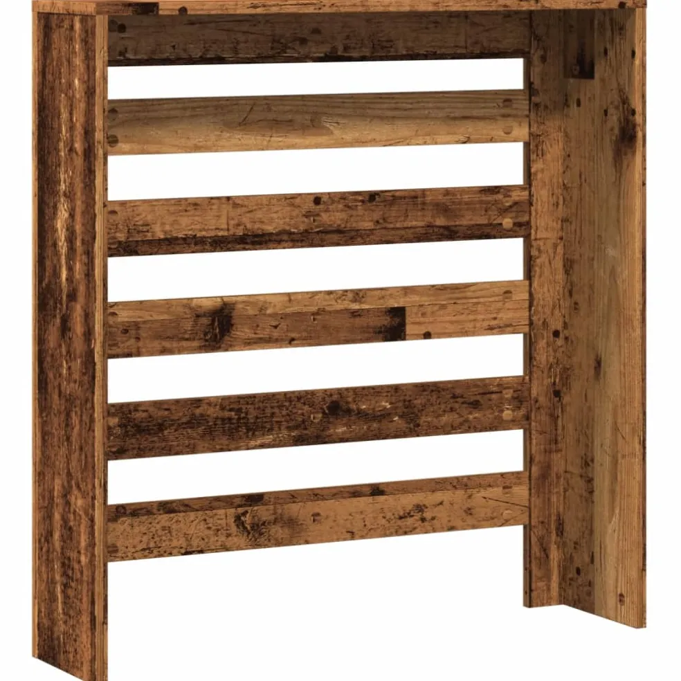 vidaXL Radiatorafdekking Oud hout 78 x 20 x 82 cm Bewerkt hout
