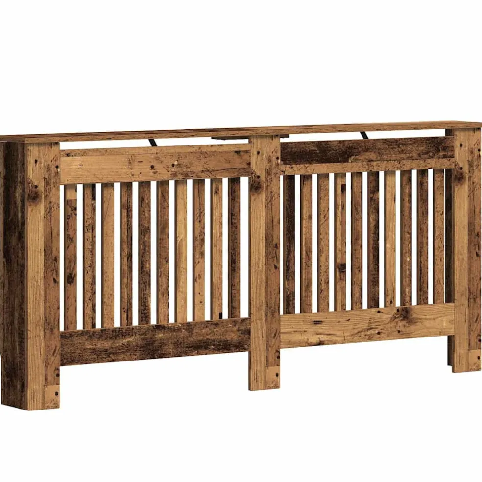 vidaXL Radiatorafdekking Oud hout 172 x 19 x 81,5 cm Bewerkt hout
