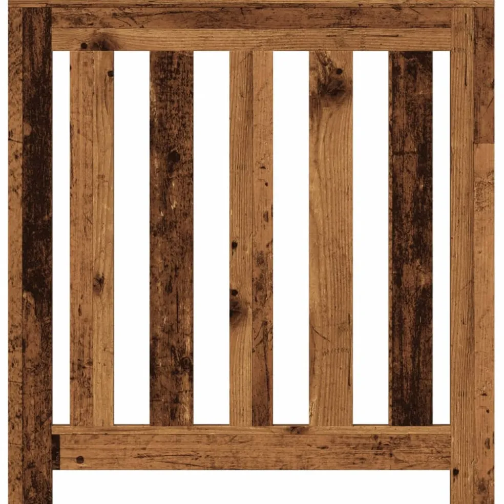 vidaXL Radiatorafdekking Oud hout 78 x 20 x 82 cm Bewerkt hout