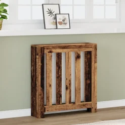 vidaXL Radiatorafdekking Oud hout 78 x 20 x 82 cm Bewerkt hout