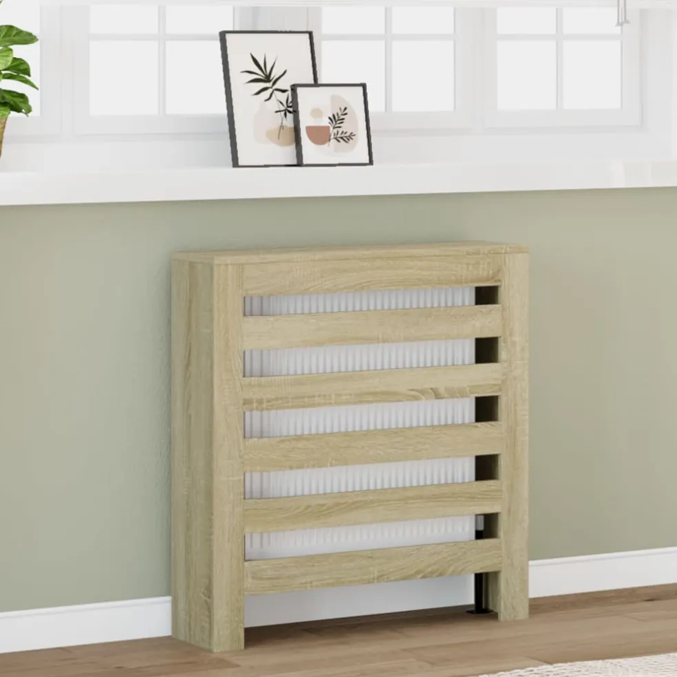 vidaXL Radiatorafdekking Sonoma Eiken 78 x 20 x 82 cm Bewerkt hout