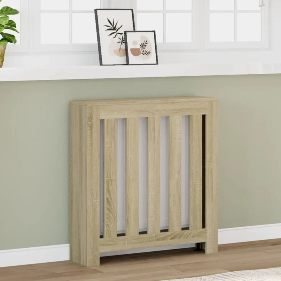 vidaXL Radiatorafdekking Sonoma Eiken 78 x 20 x 82 cm Bewerkt hout
