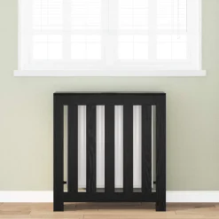 vidaXL Radiatorafdekking Zwart eiken 78 x 20 x 82 cm Bewerkt hout