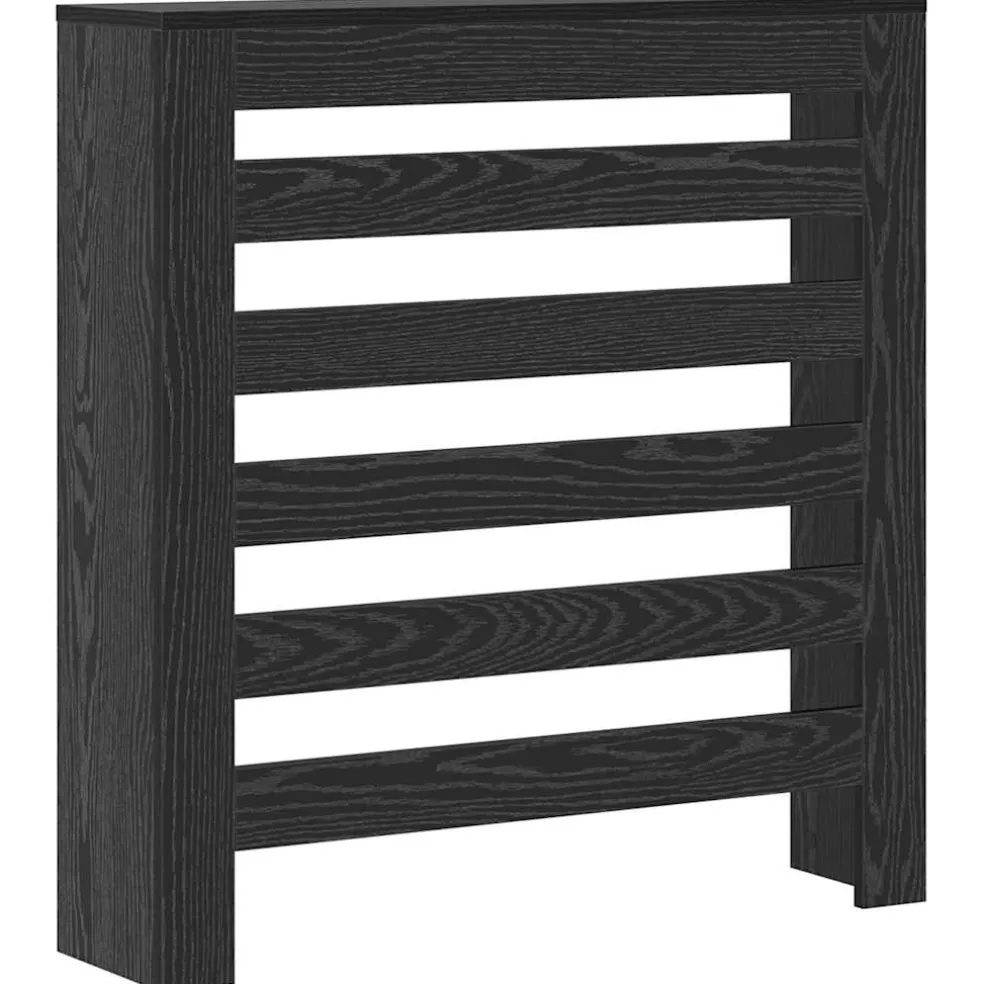 vidaXL Radiatorafdekking Zwart eiken 78 x 20 x 82 cm Bewerkt hout