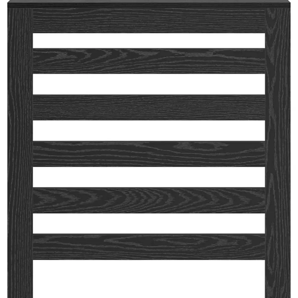 vidaXL Radiatorafdekking Zwart eiken 78 x 20 x 82 cm Bewerkt hout