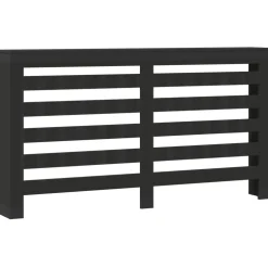 vidaXL Radiatorafdekking Zwart 175 x 20 x 82 cm Bewerkt hout