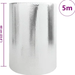 vidaXL Radiatorfolie Zilver 5 x 0,6 m Polyetheen