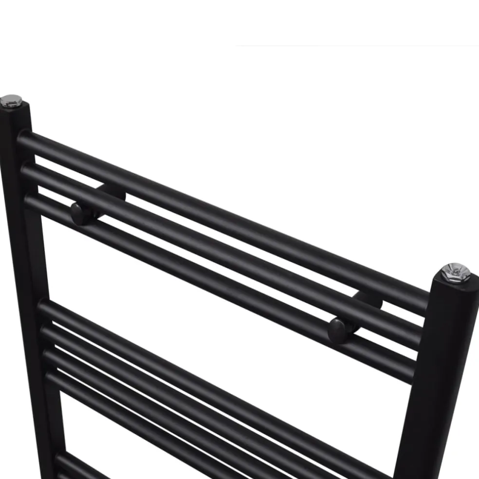 vidaXL Radiator / handdoekenrek recht 500x1160 mm zwart