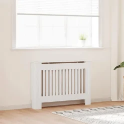 vidaXL Radiatorombouw 112 cm bewerkt hout wit