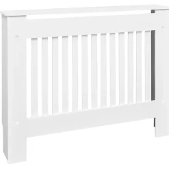 vidaXL Radiatorombouw 112 cm bewerkt hout wit