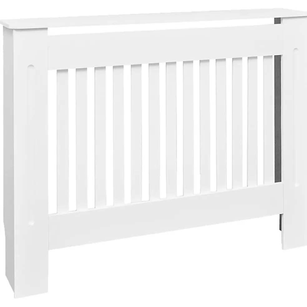 vidaXL Radiatorombouw 112 cm bewerkt hout wit