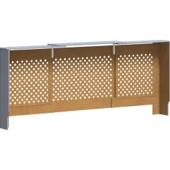 vidaXL Radiatorombouw 205 cm MDF grijs