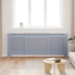 vidaXL Radiatorombouw 205 cm MDF grijs
