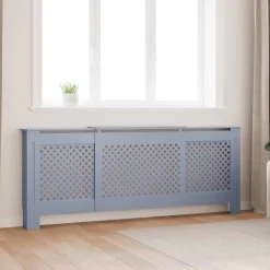 vidaXL Radiatorombouw 205 cm MDF grijs