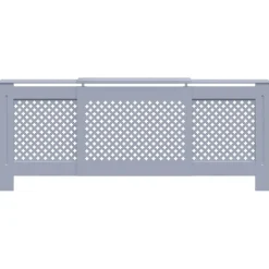 vidaXL Radiatorombouw 205 cm MDF grijs