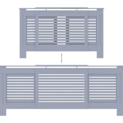 vidaXL Radiatorombouw 205 cm MDF grijs