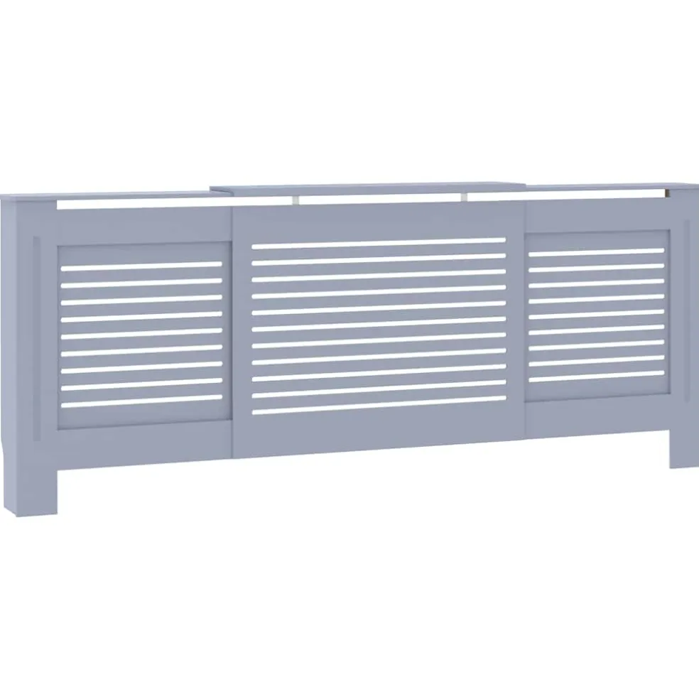 vidaXL Radiatorombouw 205 cm MDF grijs
