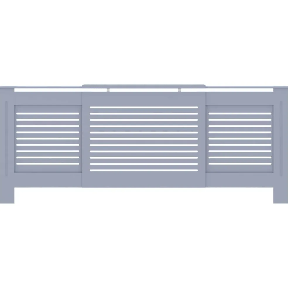 vidaXL Radiatorombouw 205 cm MDF grijs