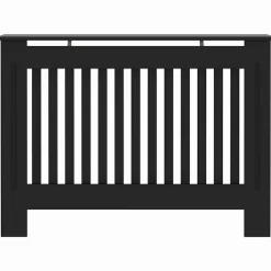 vidaXL Radiatorombouw 112x19x81,5 cm bewerkt hout zwart