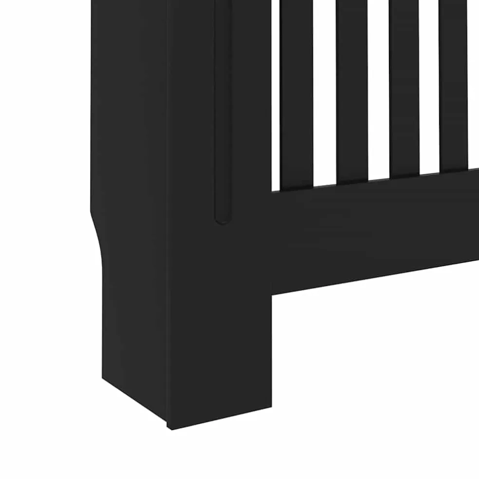 vidaXL Radiatorombouw 112x19x81,5 cm bewerkt hout zwart