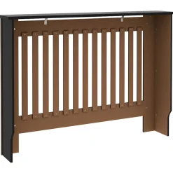 vidaXL Radiatorombouw 112x19x81,5 cm bewerkt hout zwart