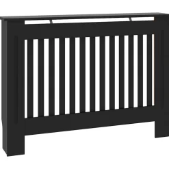 vidaXL Radiatorombouw 112x19x81,5 cm bewerkt hout zwart