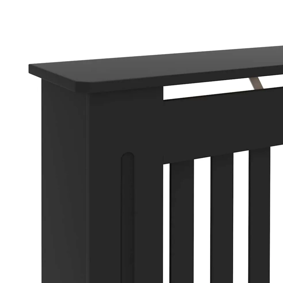 vidaXL Radiatorombouw 112x19x81,5 cm bewerkt hout zwart