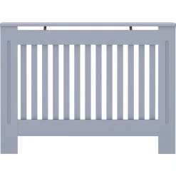vidaXL Radiatorombouw 112x19x81,5 cm bewerkt hout grijs