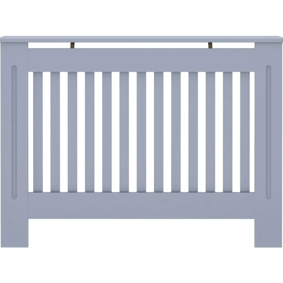 vidaXL Radiatorombouw 112x19x81,5 cm bewerkt hout grijs