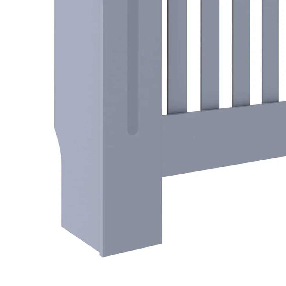 vidaXL Radiatorombouw 112x19x81,5 cm bewerkt hout grijs