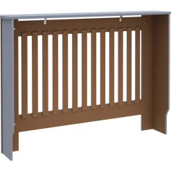 vidaXL Radiatorombouw 112x19x81,5 cm bewerkt hout grijs