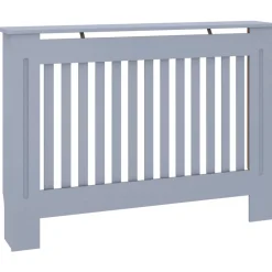 vidaXL Radiatorombouw 112x19x81,5 cm bewerkt hout grijs