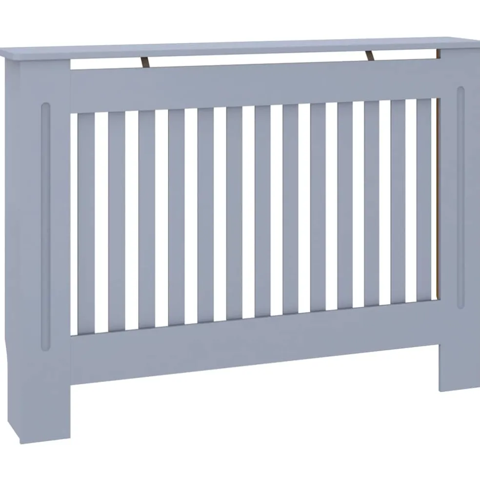 vidaXL Radiatorombouw 112x19x81,5 cm bewerkt hout grijs
