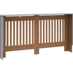 vidaXL Radiatorombouw 152x19x81,5 cm bewerkt hout antraciet