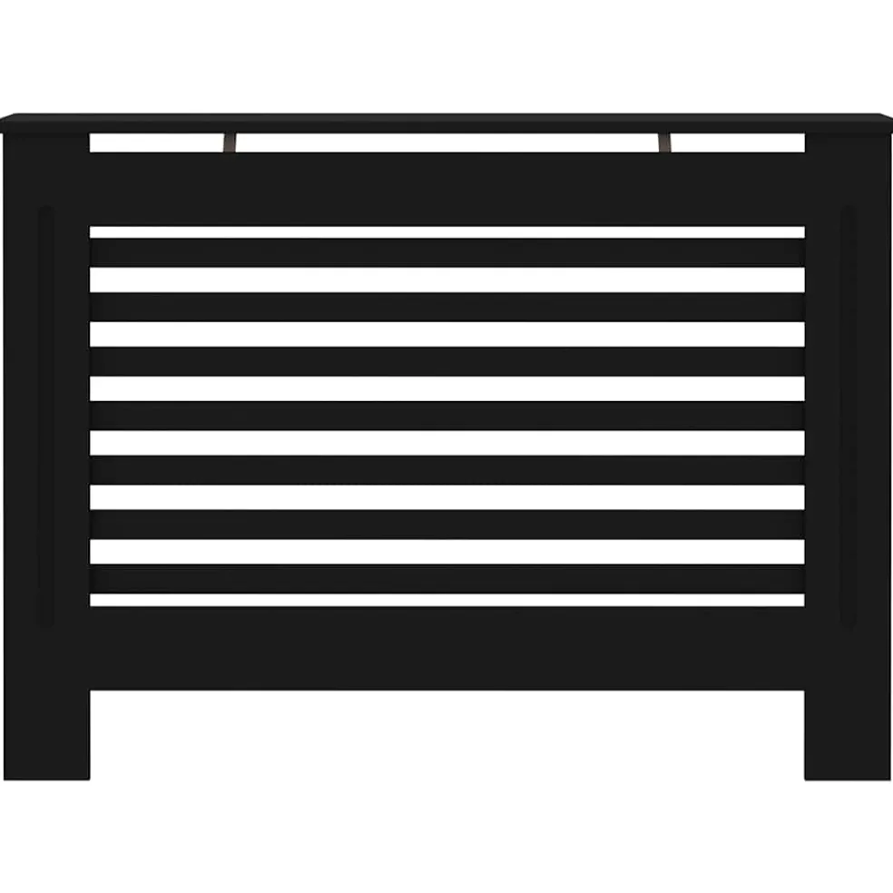vidaXL Radiatorombouw 112x19x81,5 cm MDF zwart