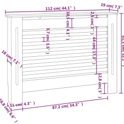 vidaXL Radiatorombouw 112x19x81,5 cm MDF zwart