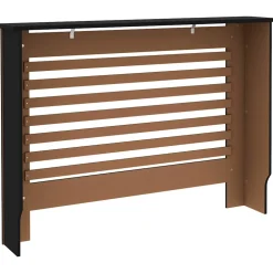 vidaXL Radiatorombouw 112x19x81,5 cm MDF zwart