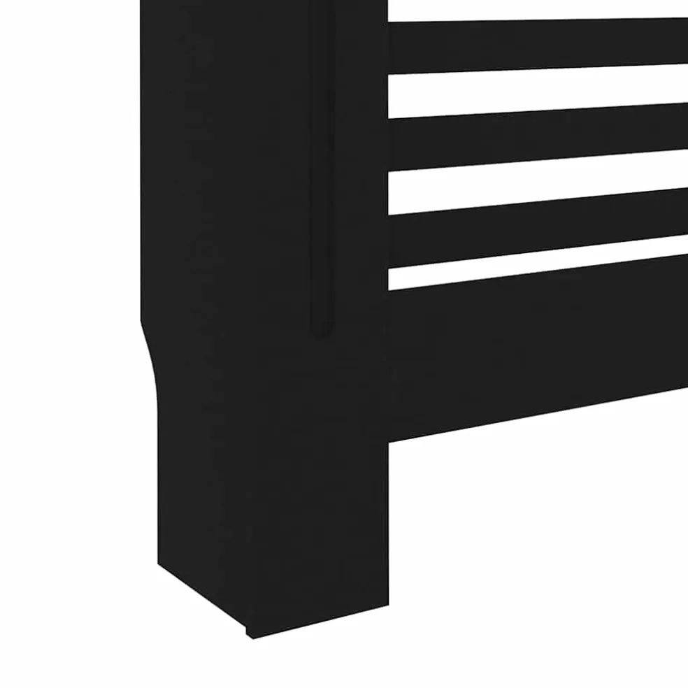 vidaXL Radiatorombouw 112x19x81,5 cm MDF zwart