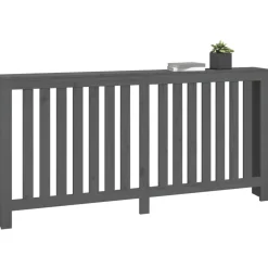 vidaXL Radiatorombouw 169x19x84 cm massief grenenhout grijs
