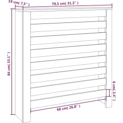 vidaXL Radiatorombouw 79,5x19x84 cm massief grenenhout