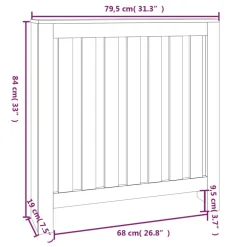 vidaXL Radiatorombouw 79,5x19x84 cm massief grenenhout