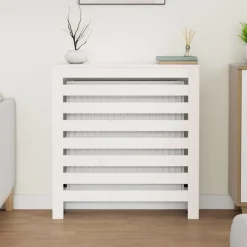 vidaXL Radiatorombouw 79,5x19x84 cm massief grenenhout wit