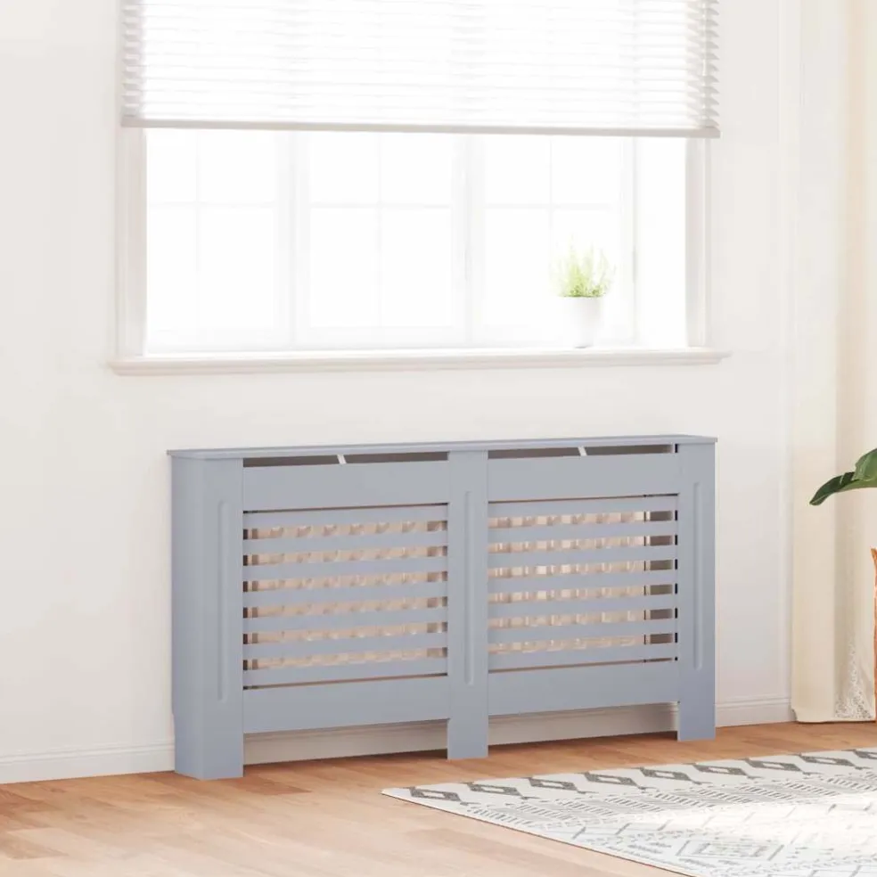 vidaXL Radiatorombouw 152x19x81,5 cm MDF antraciet