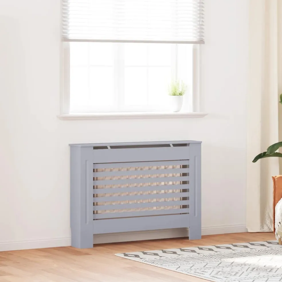 vidaXL Radiatorombouw 112x19x81,5 cm MDF antraciet
