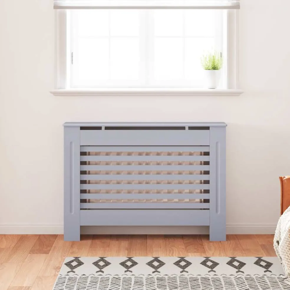 vidaXL Radiatorombouw 112x19x81,5 cm MDF antraciet