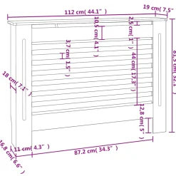 vidaXL Radiatorombouw 112x19x81,5 cm MDF antraciet