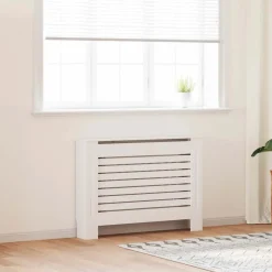 vidaXL Radiatorombouw 112x19x81,5 cm MDF wit