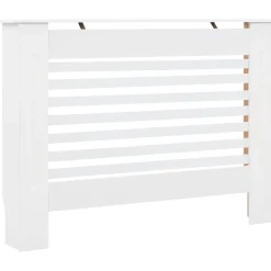 vidaXL Radiatorombouw 112x19x81,5 cm MDF wit